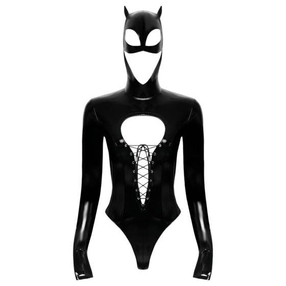 Black Velvet - hosszúujjú Batwoman body (fekete)