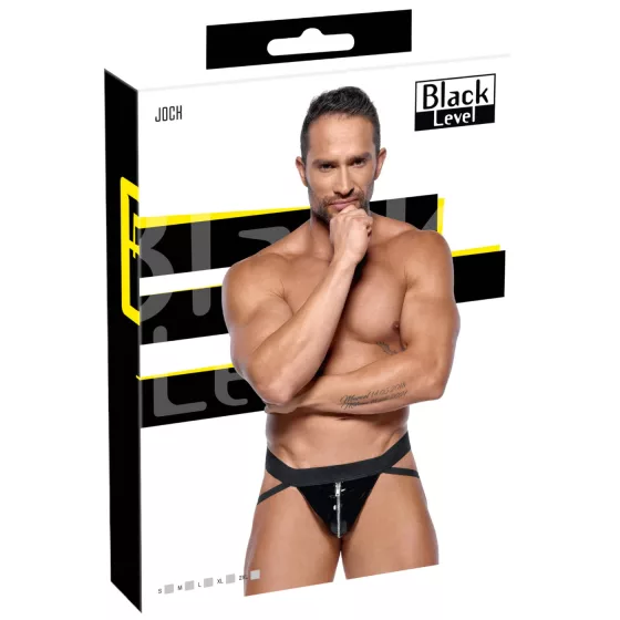 / Black Level - cipzáras jock alsó (fekete)