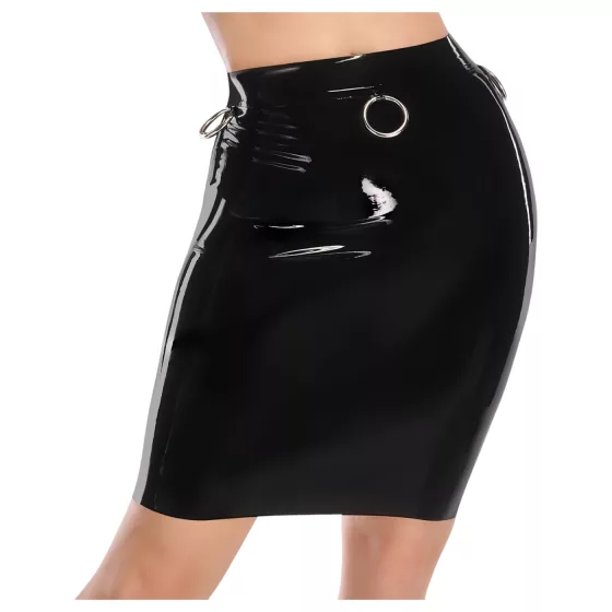 / LATEX - latex midiszoknya (fekete)