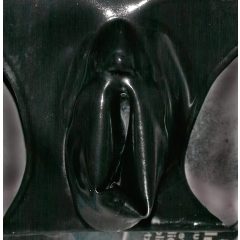 LATEX - női bugyi hüvelyóvszerrel (fekete)