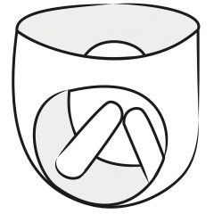   LATEX - női bugyi 2db pumpálható belső dildóval (fekete)