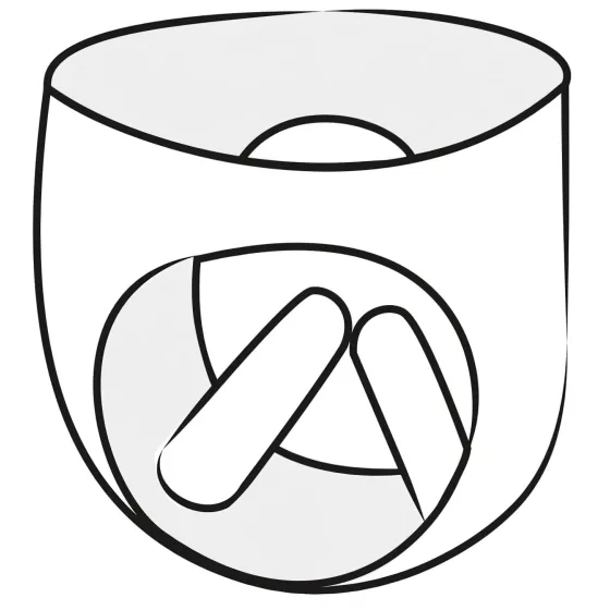 LATEX - női bugyi 2db pumpálható belső dildóval (fekete)