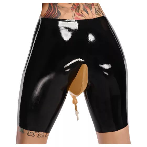 / LATEX - Pisifogó latex alsó, leeresztő nyílással (fekete)