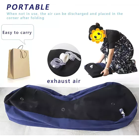 Desirel Magic Pillow - felfújható szex szófa - nagy (kék)
