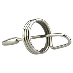 DeepRing – gyűrűs, fém dilátor - 9cm (ezüst)