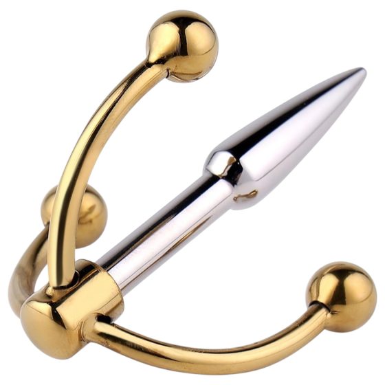 Urethralplay - horgonyos fém dilátor - 4,5cm (ezüst)