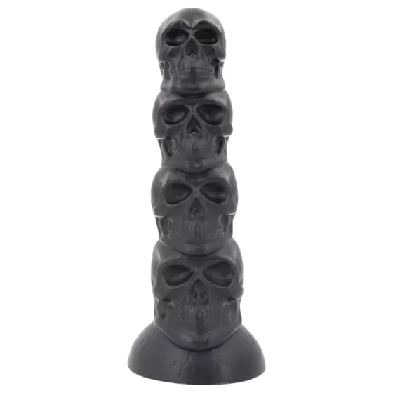Topped Monster - koponya dildó - 22 cm (fekete)