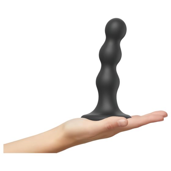 Strap-on-me Balls M - gömbös, tapadókorongos dildó (fekete)