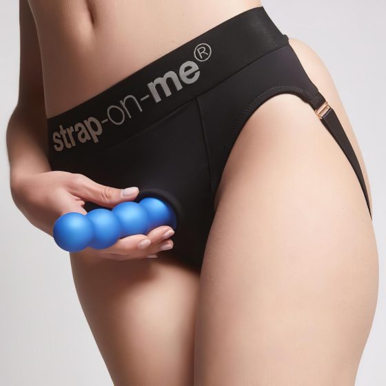 Strap-on-me Balls S - gömbös, tapadókorongos dildó (kék)