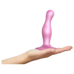   / Strap-on-me Curvy S - hullámos, tapadókorongos dildó (pink)