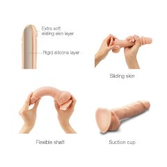  Strap-on-me S - kétrétegű, tapadókorongos dildó (natúr)