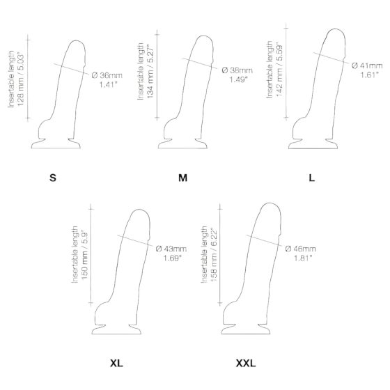 Strap-on-me M - kétrétegű, tapadókorongos dildó (natúr)