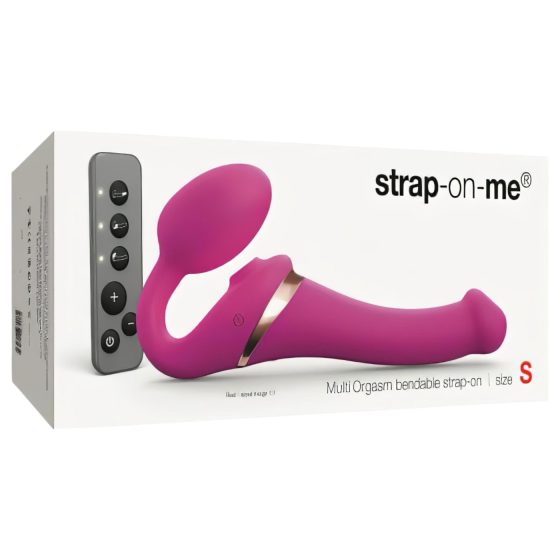 Strap-on-me S - felcsatolható léghullámos vibrátor (pink)