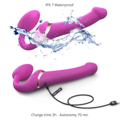  Strap-on-me S - felcsatolható léghullámos vibrátor (pink)