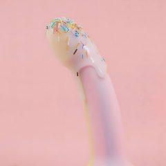   Dildolls Fantasia - tapadókorongos szilikon dildó (csíkos)