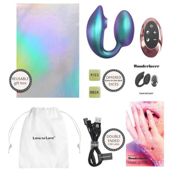 Wonderlover - csiklóizgató G-pont vibrátor (metál zöld)