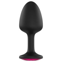 Dorcel Geisha Plug Ruby L - pink köves anál plug (fekete)