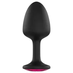   / Dorcel Geisha Plug Ruby L - fekete pink köves anál plug (nagy)