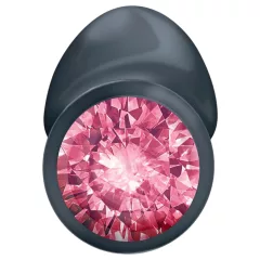   / Dorcel Geisha Plug Ruby L - fekete pink köves anál plug (nagy)