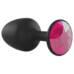   / Dorcel Geisha Plug Ruby L - fekete pink köves anál plug (nagy)