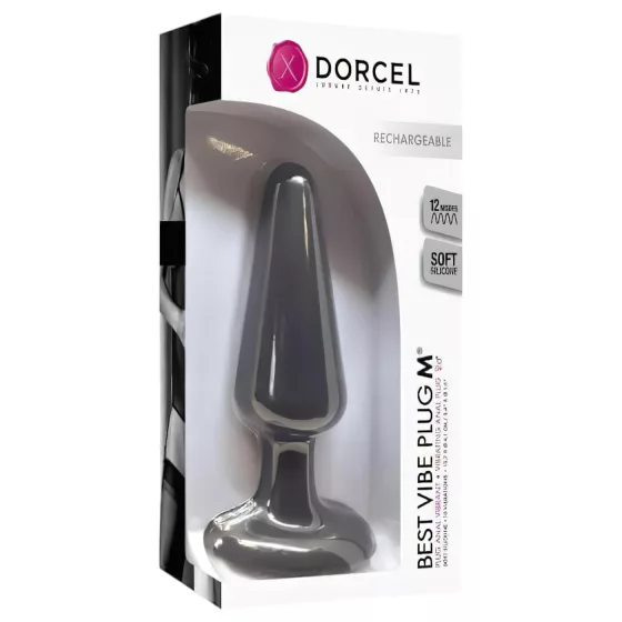 / Dorcel Best Vibe Plug M - akkus, anál vibrátor (fekete)