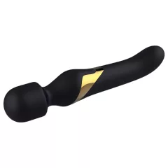   Dorcel Dual Orgasms Gold - 2in1 masszírozó vibrátor, wand masszírozó (fekete)
