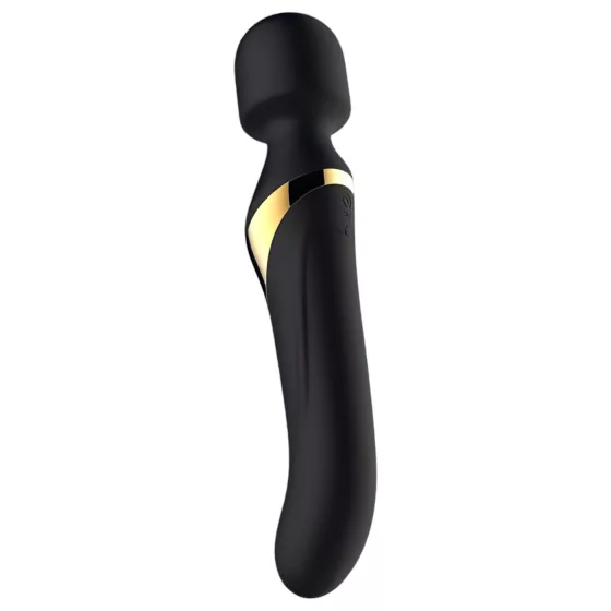 Dorcel Dual Orgasms Gold - 2in1 masszírozó vibrátor, wand masszírozó (fekete)