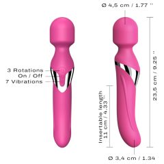   Dorcel Dual Orgasms - akkus, 2in1 masszírozó vibrátor (pink)