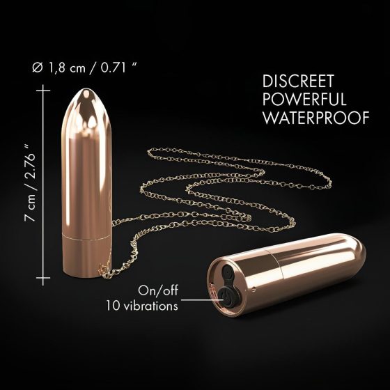 / Dorcel - akkus, vízálló vibrátor nyaklánc (rosegold)