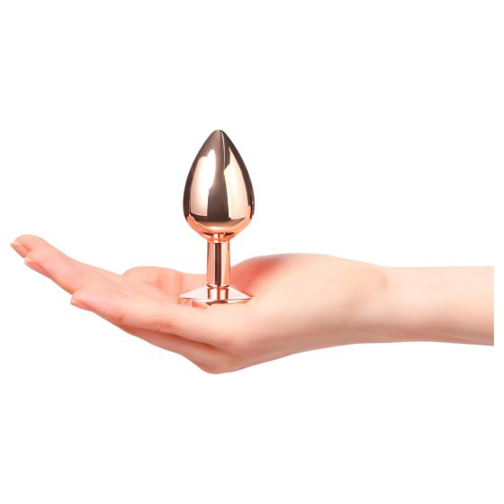 Dorcel Diamond Plug M - alumínium anál plug (rosegold)