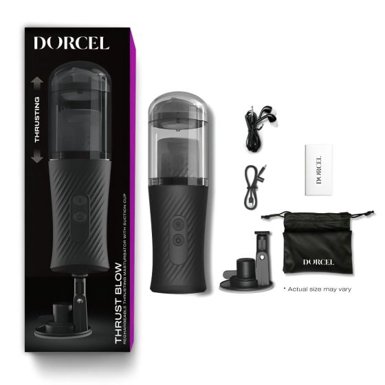 Dorcel Thrust Blow - akkus, lökő maszturbátor (fekete)