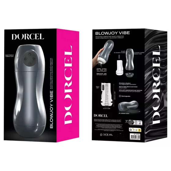 Dorcel Blowjoy Vibe - szívó és vibrációs akkus maszturbátor (szürke)