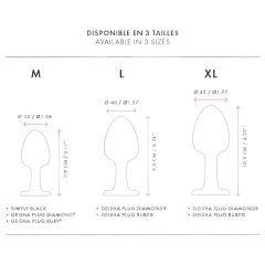 Dorcel Geisha Plug M - golyós anál plug (fekete)