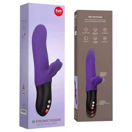 Fun Factory Bi Stronic Fusion - csiklókaros lökő vibrátor (lila)