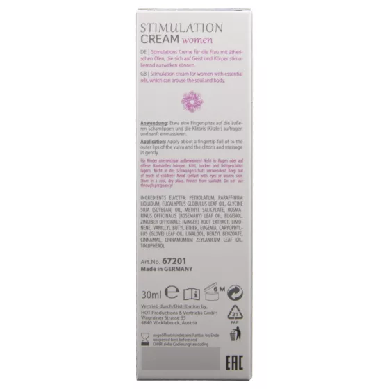 HOT Shiatsu Joyful - folyékony vibrátor stimuláló krém nőknek (30 ml)