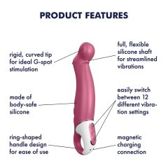 Satisfyer Petting Hippo - akkus, vízálló vibrátor (pink)