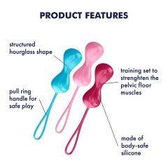  Satisfyer Power Balls - mozgó golyós gésagolyó szett (3 db)