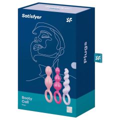   Satisfyer Booty Call - anál plug szett - színes (3 részes)