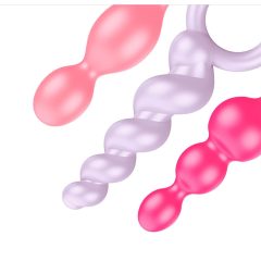   Satisfyer Booty Call - anál plug szett - színes (3 részes)