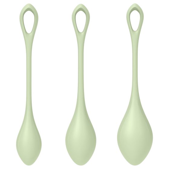 Satisfyer Yoni Power 2 - gésagolyó szett - zöld (3 részes)