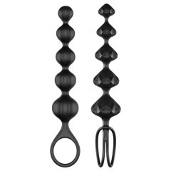   Satisfyer Love Beads - gyöngyös anál dildó szett (fekete)