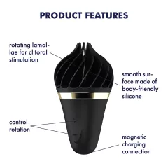   Satisfyer Sweet Treat - akkus, forgó csikló vibrátor (fekete)