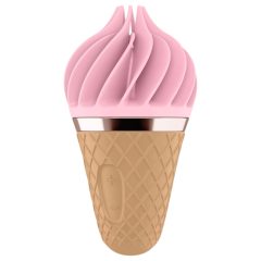   Satisfyer Sweet Treat - akkus, forgó csikló vibrátor (pink-barna)