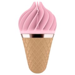   Satisfyer Sweet Treat - akkus, forgó csikló vibrátor (pink-barna)