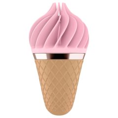   Satisfyer Sweet Treat - akkus, forgó csikló vibrátor (pink-barna)