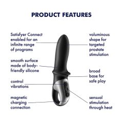   Satisfyer Hot Passion - okos melegítő anál vibrátor (fekete)