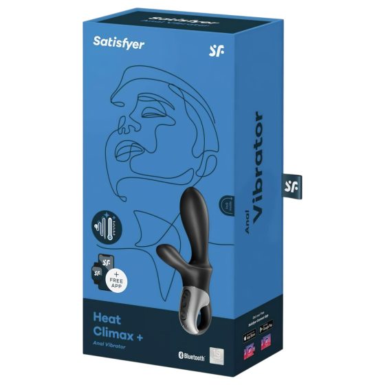 Satisfyer Heat Climax+ – okos, melegítő anál vibrátor (fekete)