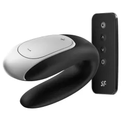   Satisfyer Double Fun - okos, vízálló párvibrátor (fekete)