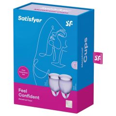   Satisfyer Feel Confident - menstruációs kehely szett (lila)