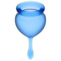   Satisfyer Feel Good - menstruációs kehely szett (kék) - 2db